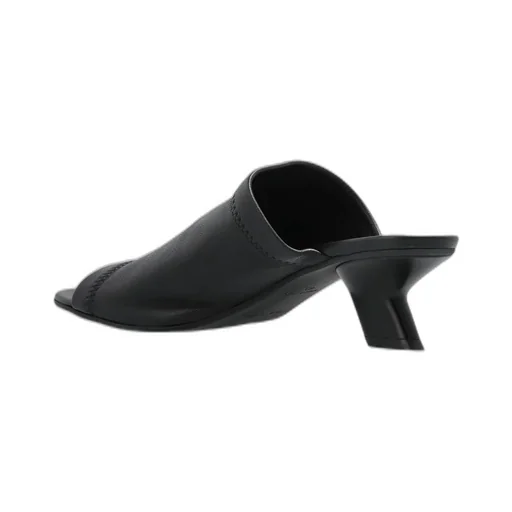 Logo Plaque Open-Toe Mules