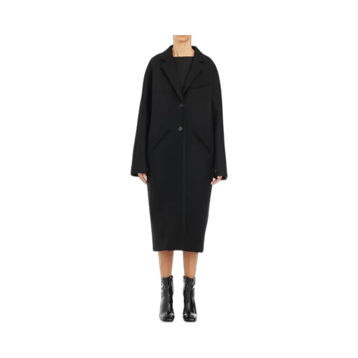 Cocoon Single-Breasted Long Coat