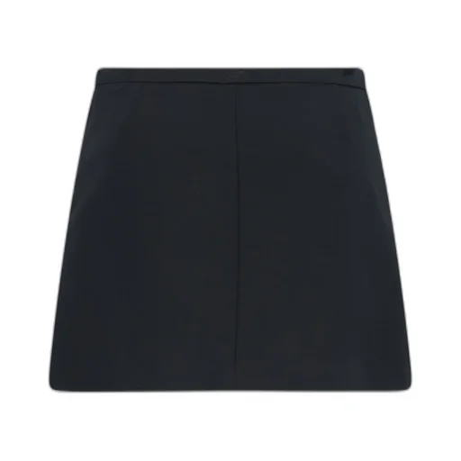 Mid-Rise Zip-Detailed Twill Mini Skirt
