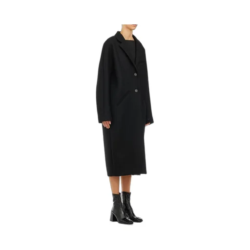 Cocoon Single-Breasted Long Coat