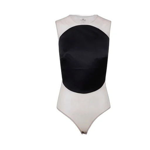 Illusion Circle Sleeveless Bodysuit