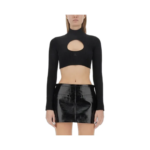 Cut-Out High Neck Jumper