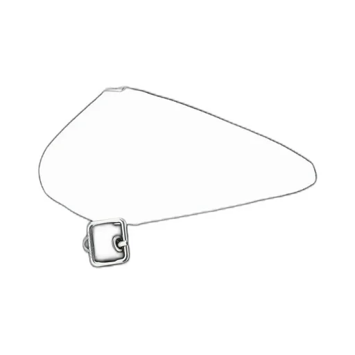 Slash Buckle Detailed Twill Dress