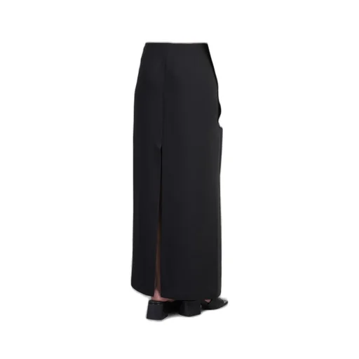 Cut-Out Detailed Rear Slit Maxi Skirt