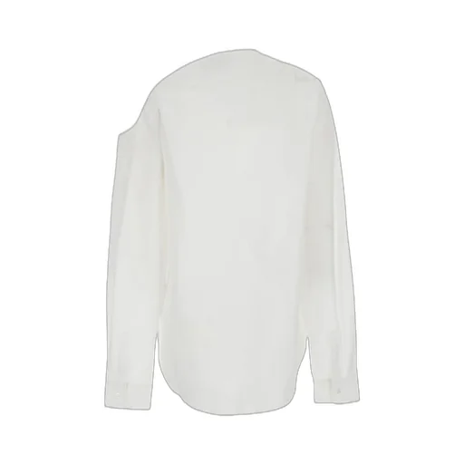 Asymmetric Buttoned Heart Shirt