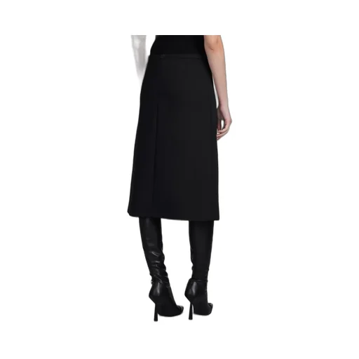 Heritage Crepe-Texture A-Line Midi Skirt