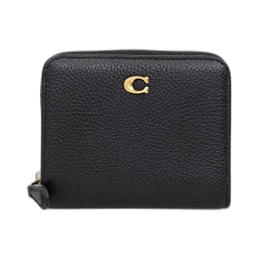 Logo Plaque Zipped Wallet