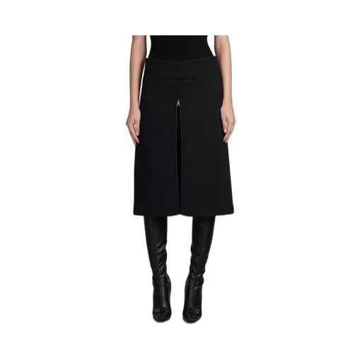 Heritage Crepe-Texture A-Line Midi Skirt