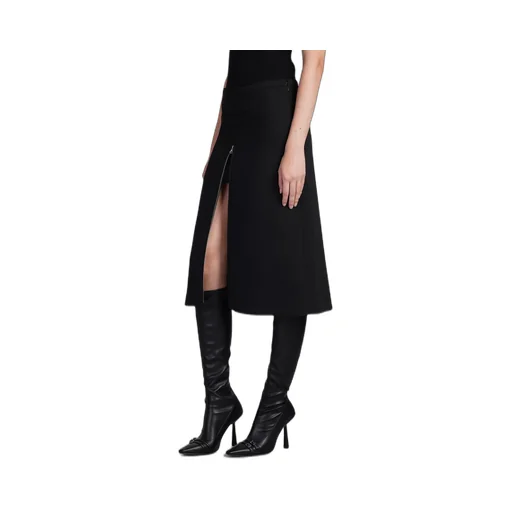 Heritage Crepe-Texture A-Line Midi Skirt