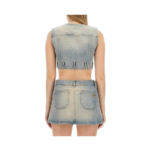 Multiflex Denim Cropped Vest