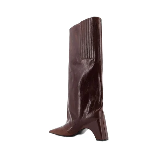 Bridget Square-Toe Knee-High Boots