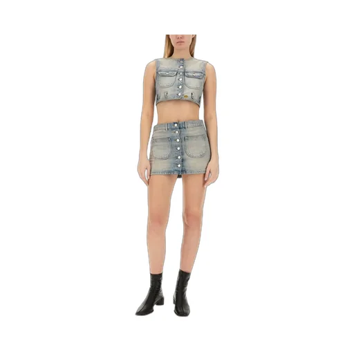 Multiflex Denim Cropped Vest
