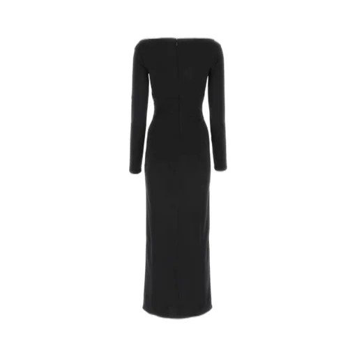 V-Neck Long-Sleeved Dress