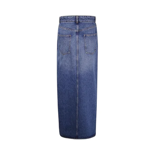 Garder Side-Split Belted Denim Skirt