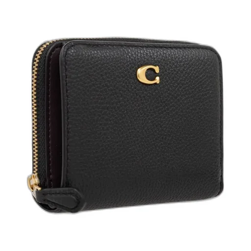Logo Plaque Zipped Wallet