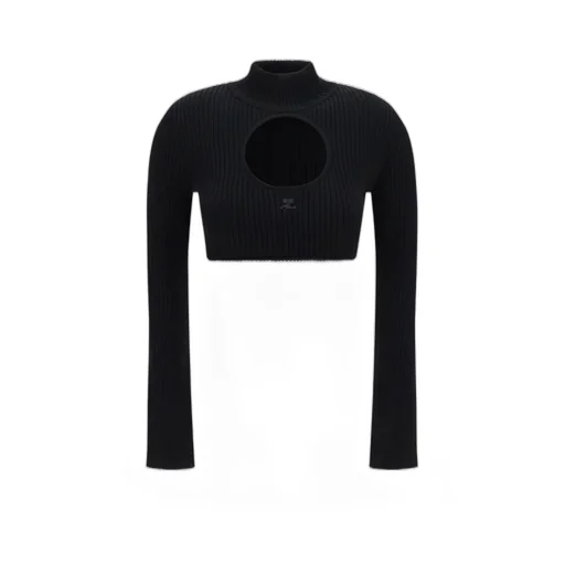 Cut-Out High Neck Jumper