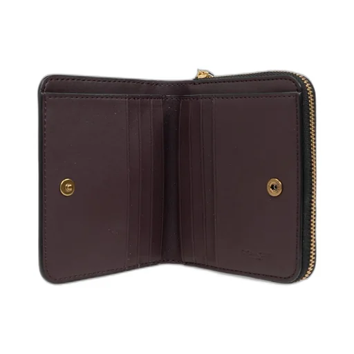 Logo Plaque Zipped Wallet
