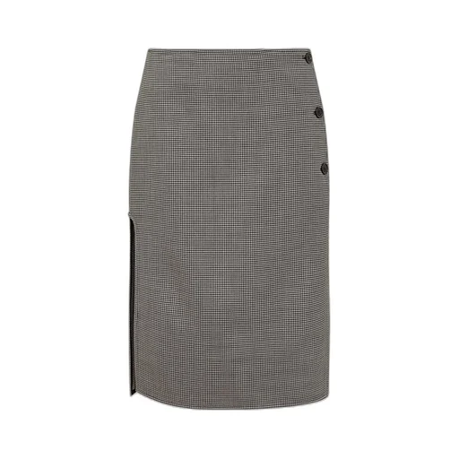 Oblique Houndstooth Midi Skirt