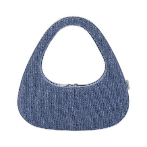 Swipe Zipped Denim Tote Bag
