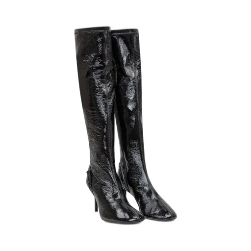 Oblique Zipped Strap Boots