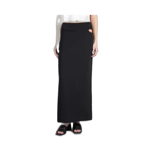 Cut-Out Detailed Rear Slit Maxi Skirt