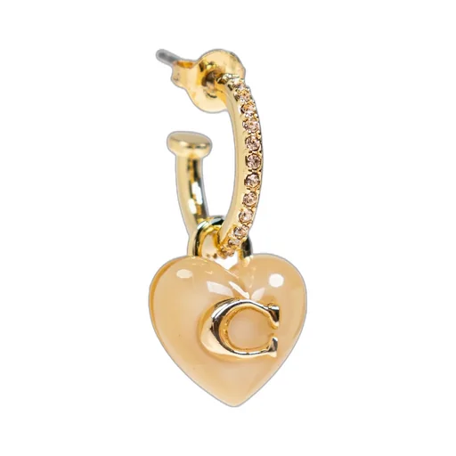 Heart Logo Plaque Pendant Earrings