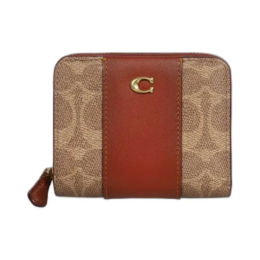 Logo Plaque Zip-Around Wallet