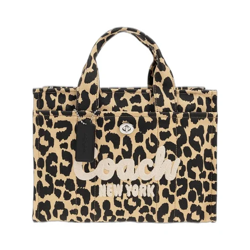 Leopard Printed Top Handle Bag