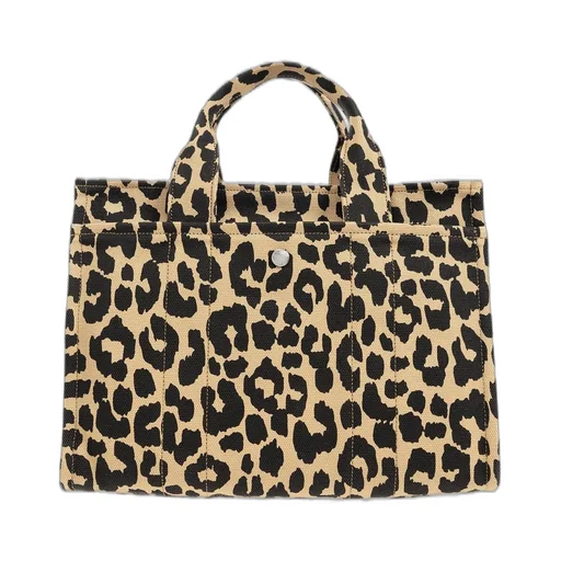 Leopard Printed Top Handle Bag
