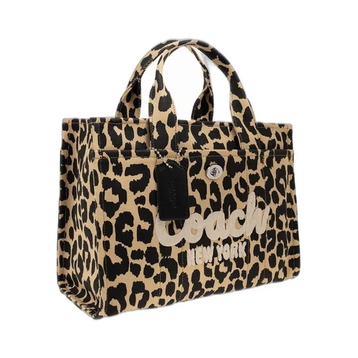 Leopard Printed Top Handle Bag