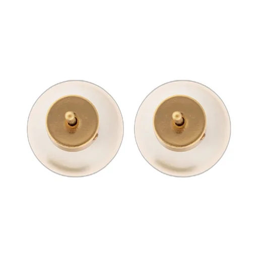 Logo Plaque Pearl Earrings