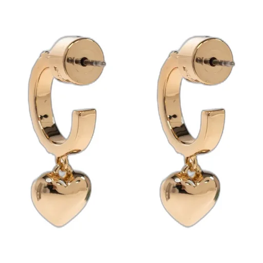 Embellished Heart Hoop Earrings