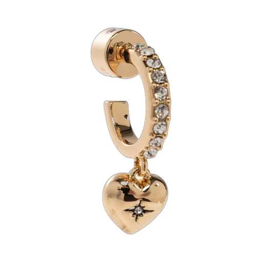 Embellished Heart Hoop Earrings