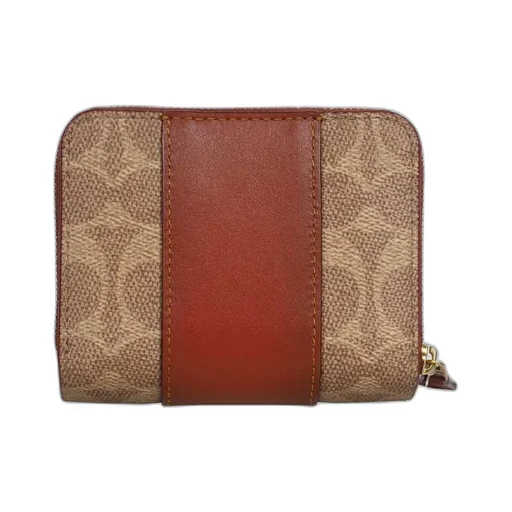 Logo Plaque Zip-Around Wallet