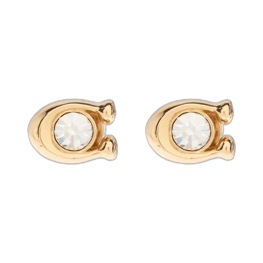 Logo Plaque Embellished Stud Earrings