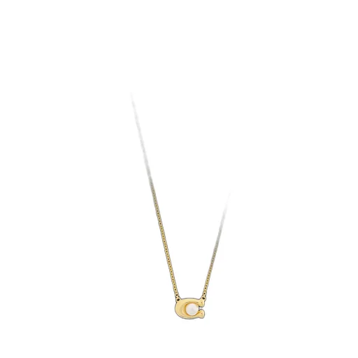 Logo Plaque Pendant Necklace