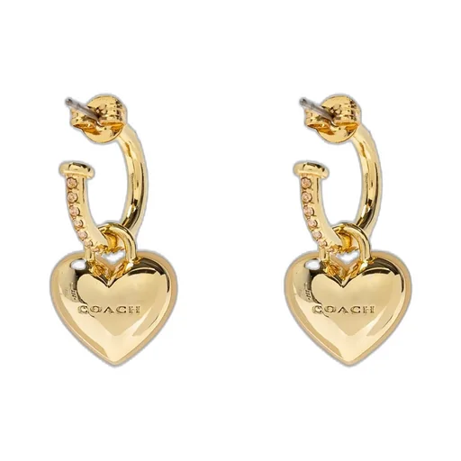 Heart Logo Plaque Pendant Earrings