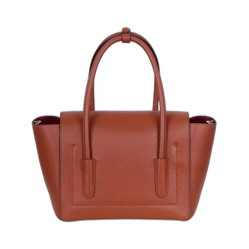 Logo Stamp Foldover Top Tote Bag