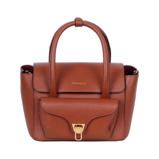 Logo Stamp Foldover Top Tote Bag