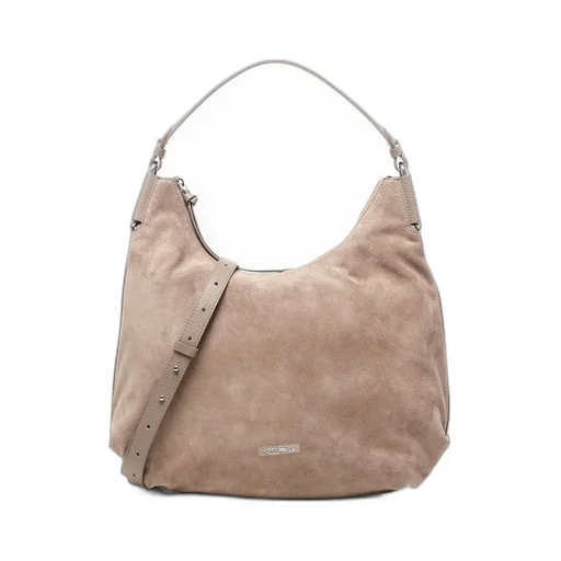 Logo Printed Brushed Hobo Bag