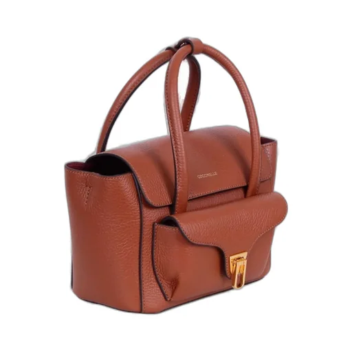 Logo Stamp Foldover Top Tote Bag
