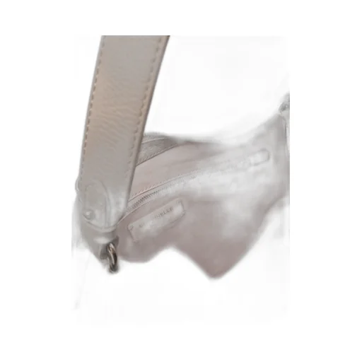 Logo Printed Brushed Hobo Bag