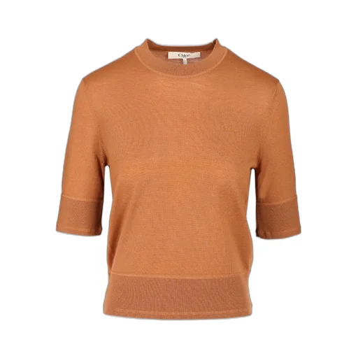Short-Sleeved Knitted Top