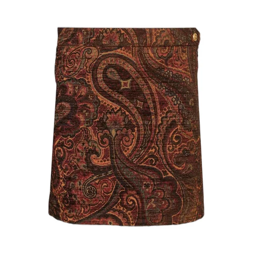 Paisley Jacquard Mini Skirt