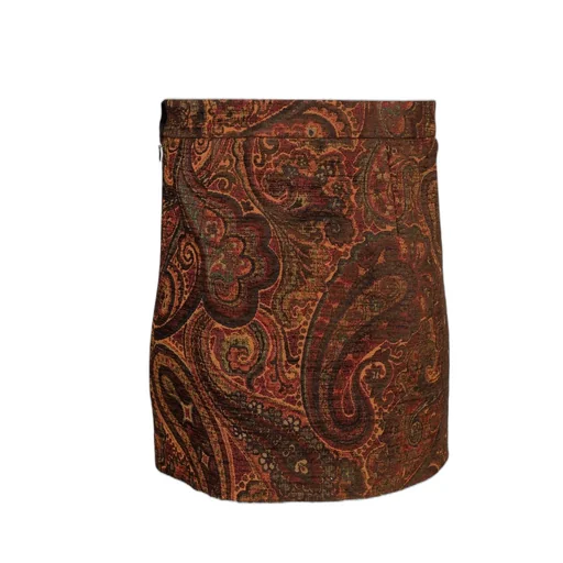 Paisley Jacquard Mini Skirt