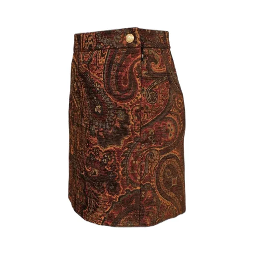 Paisley Jacquard Mini Skirt