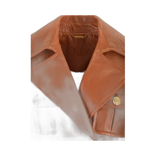 Belted Utilitarian Leather Trench Coat