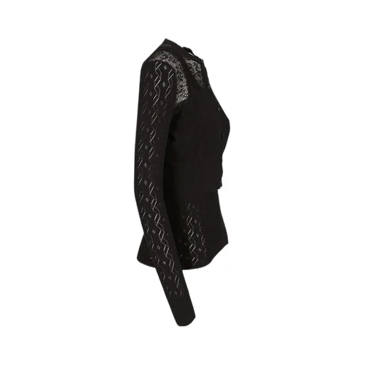 Layered Knit Long-Sleeve Top