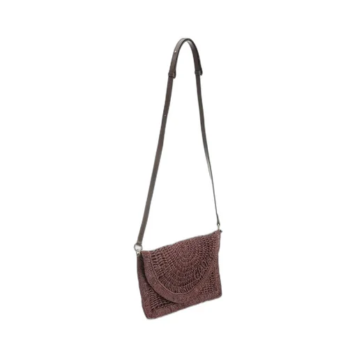 Summer Banana Flat Raffia Shoulder Bag