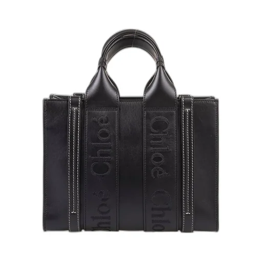 Woody Logo Embroidered Small Tote Bag